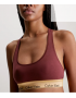 Calvin Klein Unlined Bralette 000QF7445E-GEX,  με φαρδύ λάστιχο και αθλητική πλάτη, ΜΠΟΡΝΤΟ